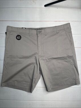 Lee 48 Mens Shorts Iron Gray Nwt Extreme Motion Flex Waist New Big Classic